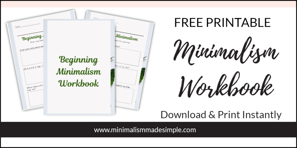 free minimalism workbook